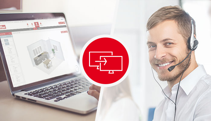 Videoplanung Liveberatung - Berater mit Headset